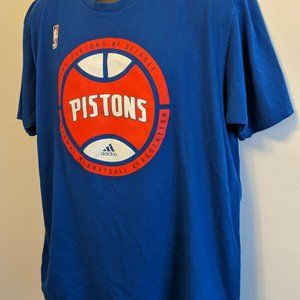 Detroit Pistons Adidas Short Sleeved Mens Tee